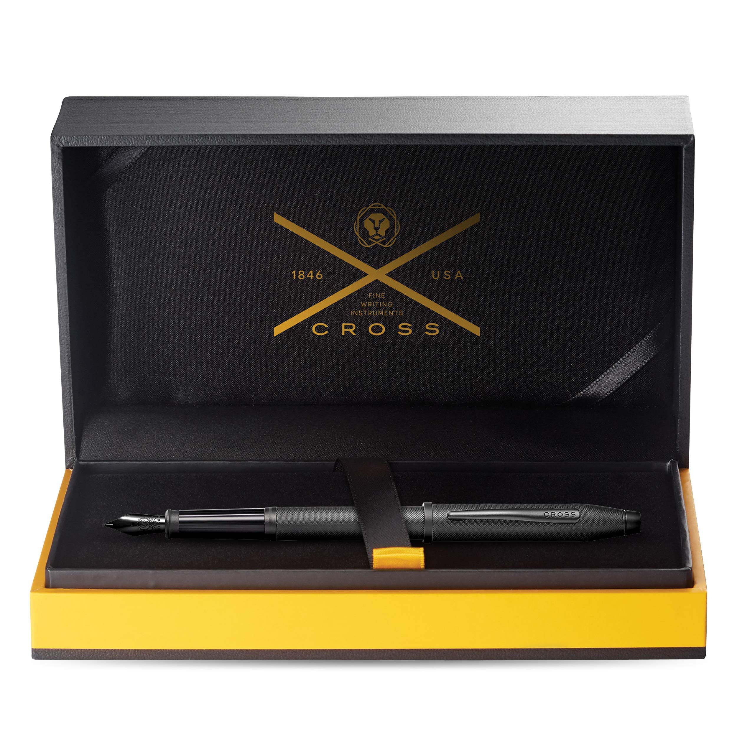 Amazon.com : Cross Century II Black PVD Micro-knurl Medium Nib